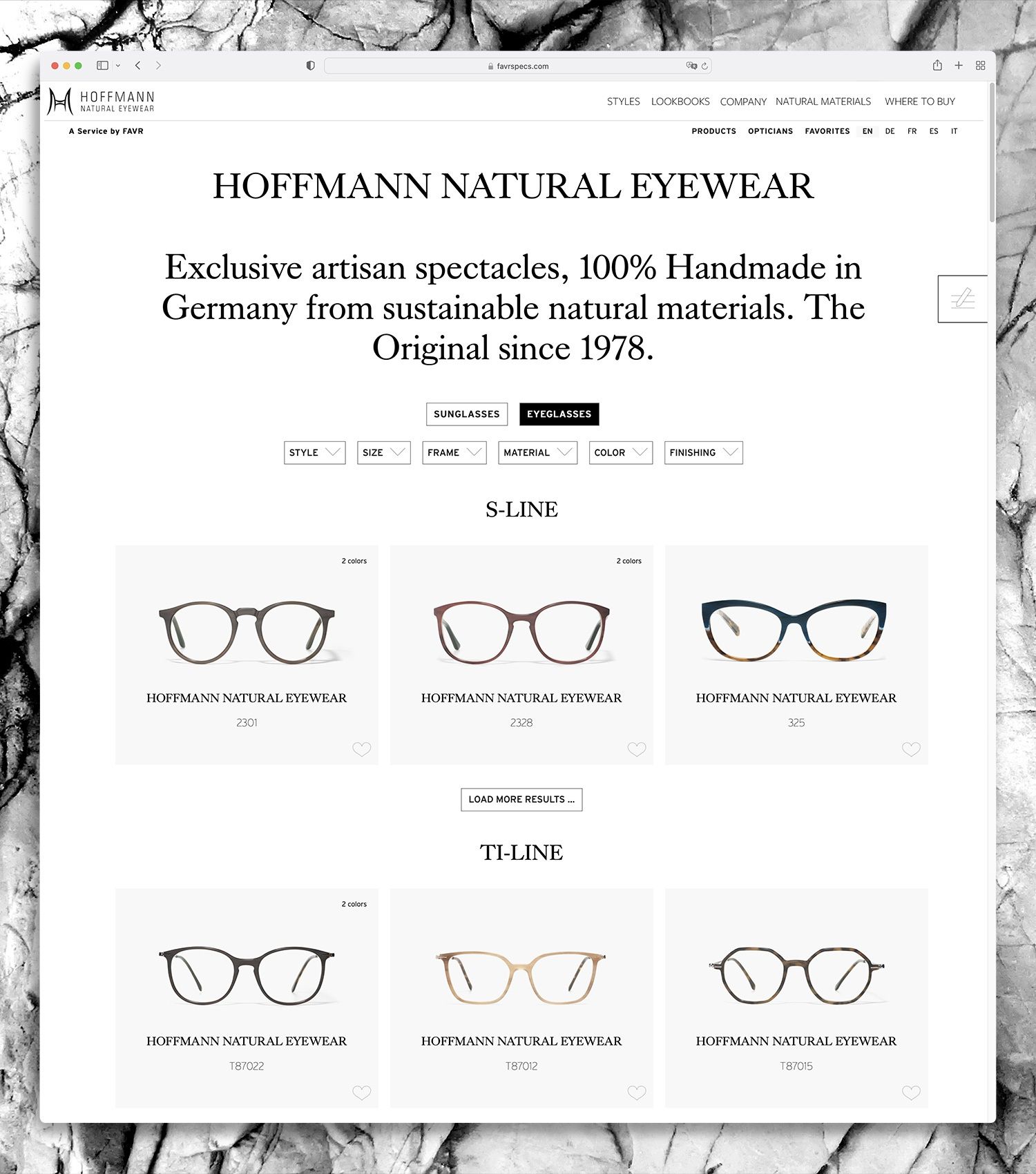 Hoffmann Natural Eyewear Virtual Try On